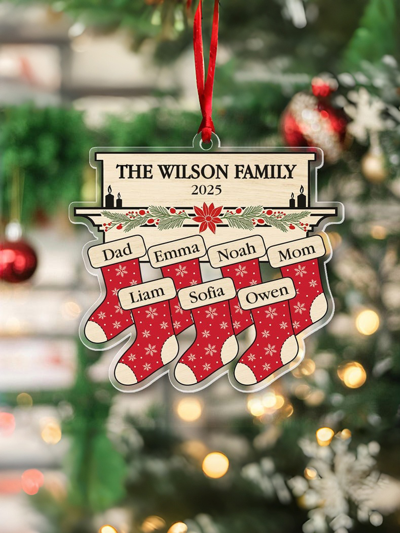2025 Personalized Home Christmas Acrylic Decorations